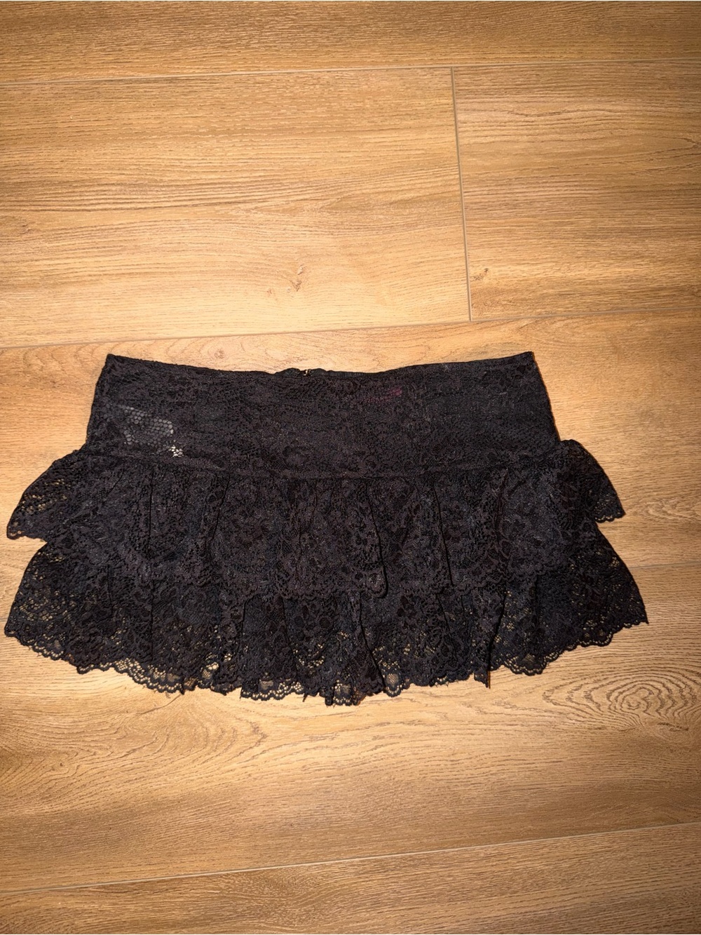 Edikted Black Lace Mini Skirt Size S